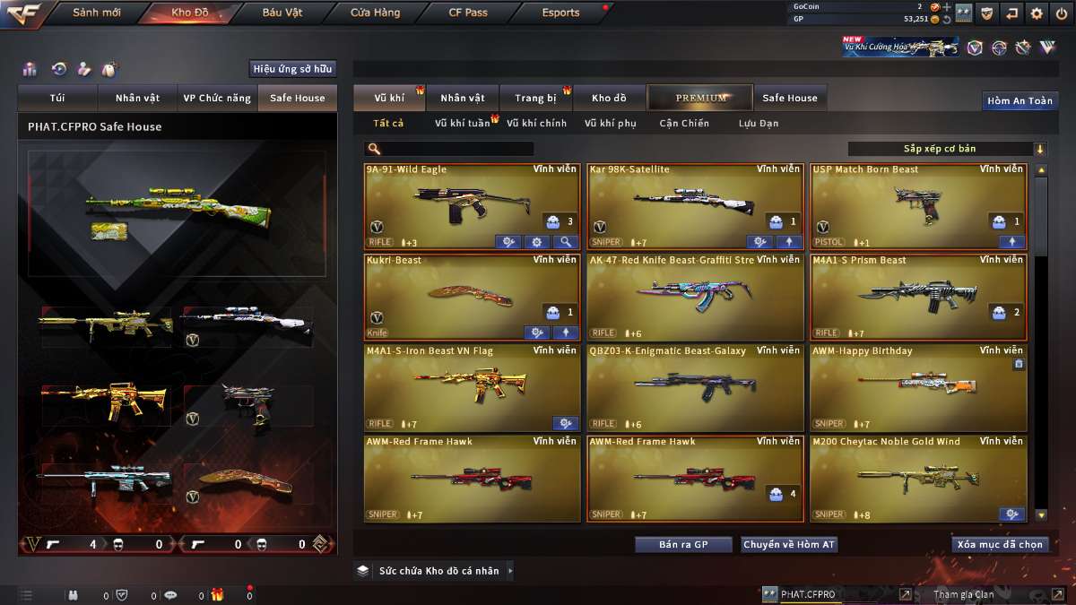 shop acc cf uy tin gia re